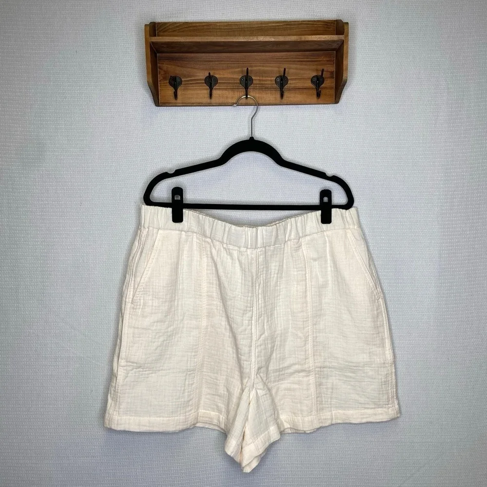 Madewell | Womans‎ Cream Shorts XXL Cotton Pockets - Picture 2 of 9